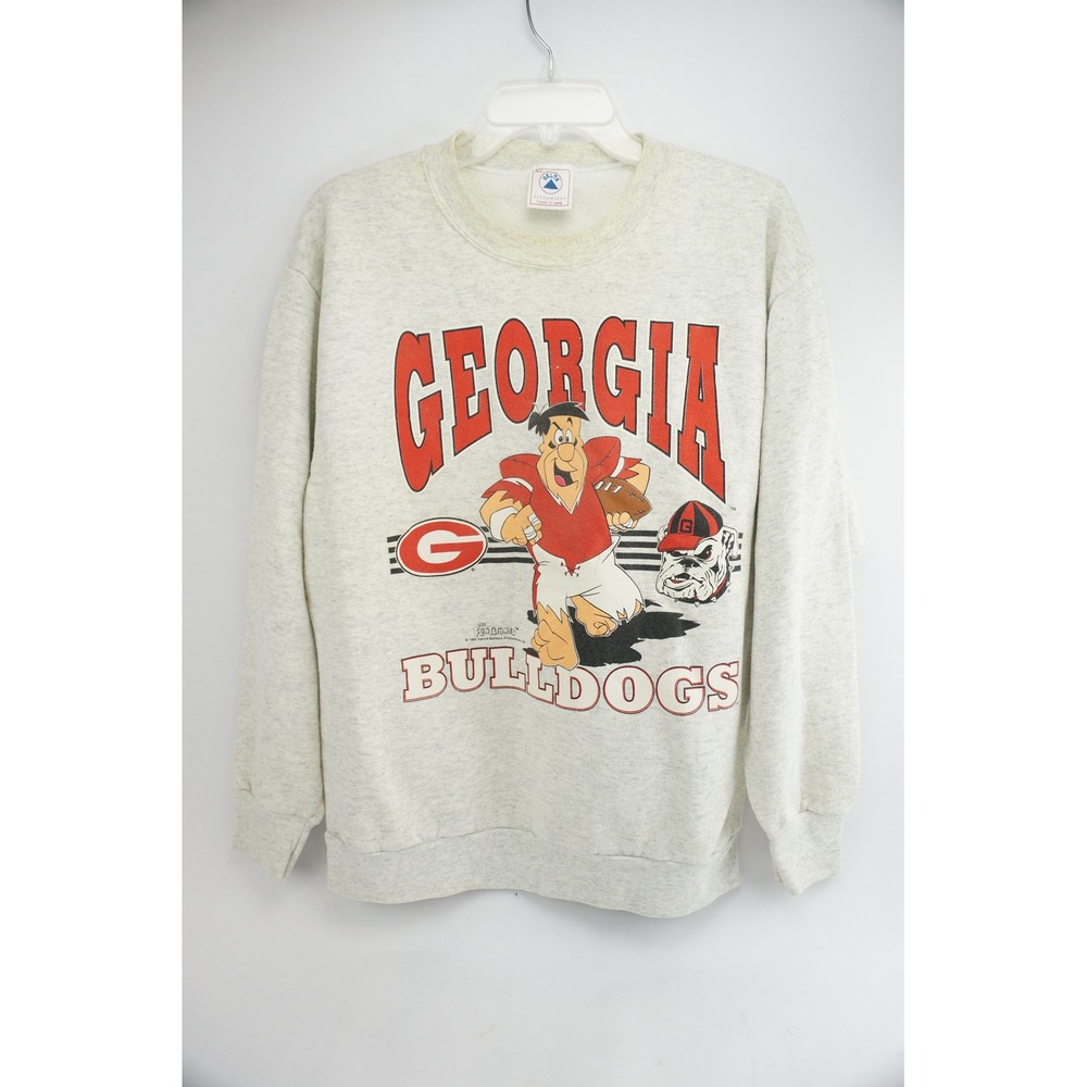 Delta Sweatshirt Mens XL Gray Georgia Bulldogs Fred Flintstone 1993 Vintage Good
